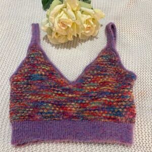 Hazel Moon Multicolor Knit Crop Top